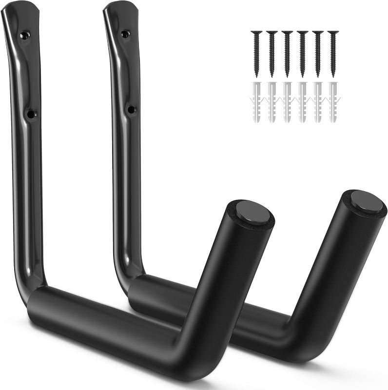 Photo 1 of Heavy Duty Garage Storage Hooks - 120 LB Capacity Wall Mounted Rack for Kayaks, Ladders, and Bikes