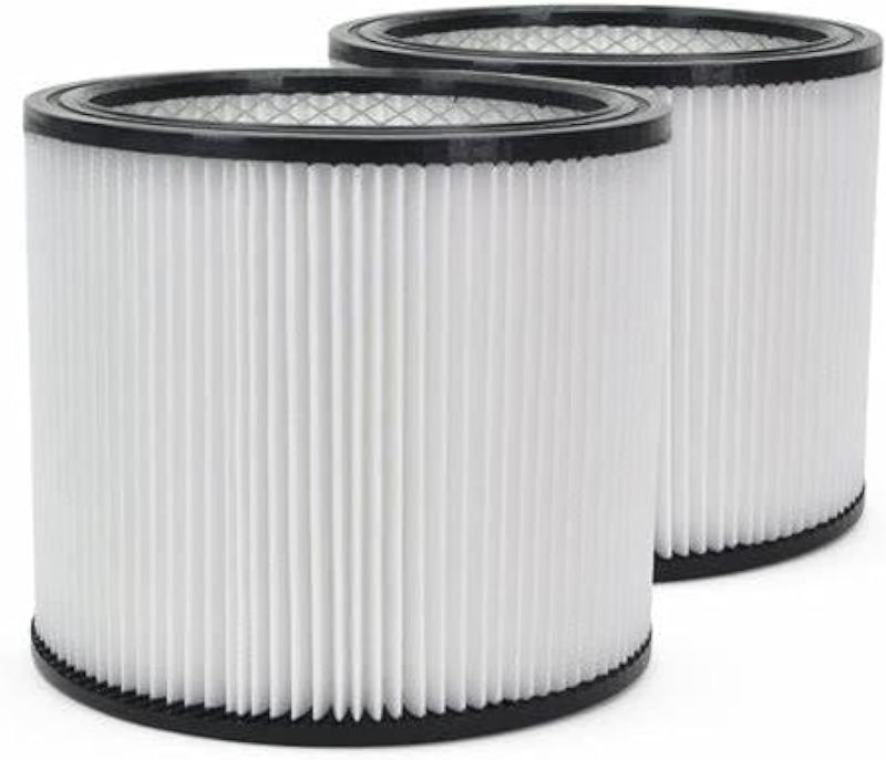 Photo 1 of 2 Pack Replacement Filter Compatible with Shop Vac 90304 90333 90350, Reusable and Washable Cartridge Filters Fits Most 5 Gallon and above Wet/Dry Vacuums