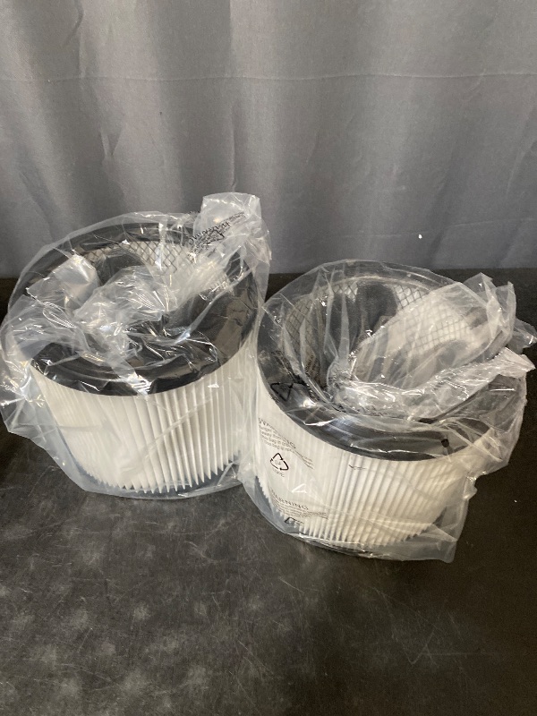Photo 1 of 2 Pack Replacement Filter Compatible with Shop Vac 90304 90333 90350, Reusable and Washable Cartridge Filters Fits Most 5 Gallon and above Wet/Dry Vacuums
