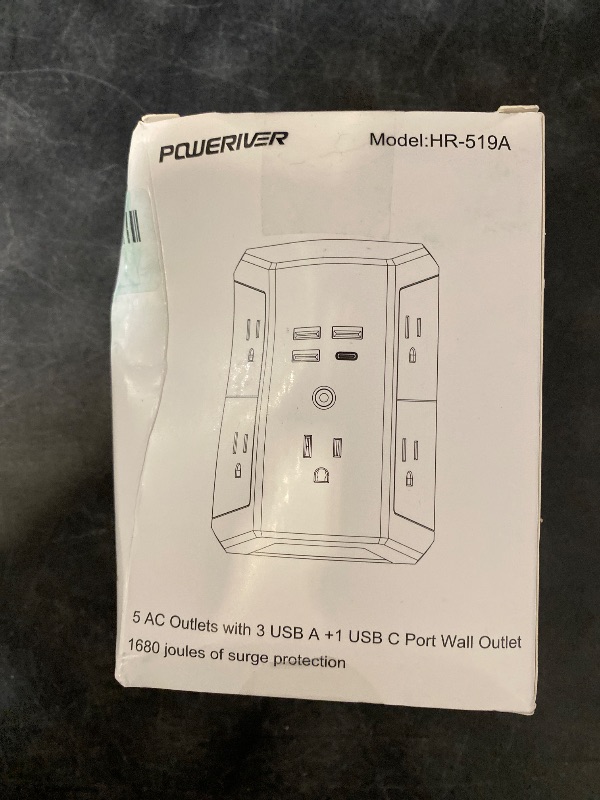 Photo 1 of Philips 6-Outlet Extender Surge Protector, Wall Tap, 900 Joules, 3-Prong, Space Saving Design, Protection Indicator LED Light, ETL Listed, White, SPP3461WA/37