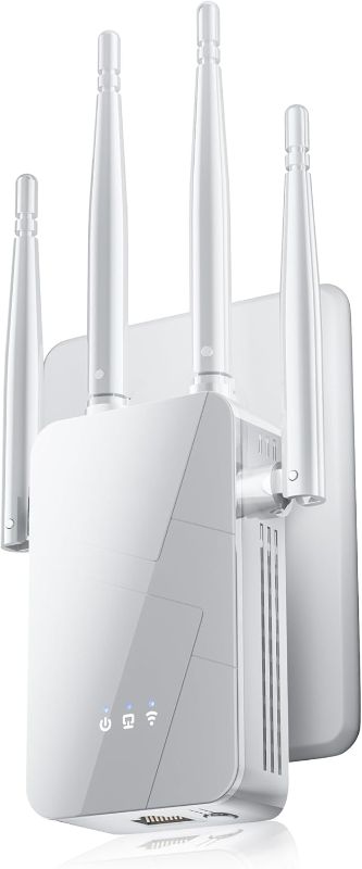 Photo 1 of 2025 WiFi Extender Signal Booster - up to 10000 sq.ft Coverage, Wireless Booster - Long Range Internet Repeater, WiFi Booster and Signal Amplifier w/Ethernet Port, 1-Tap Setup