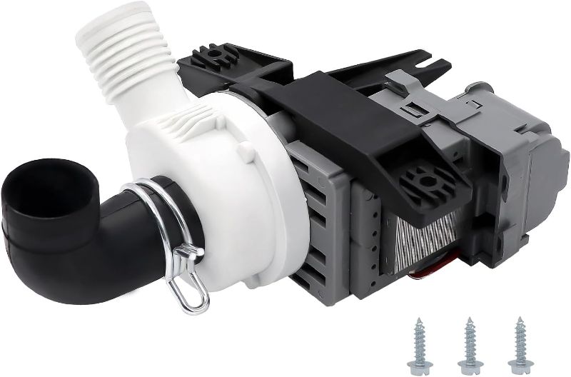 Photo 1 of 2025 UPGRADED W10536347 W10155921 W10049390 Washer Drain Pump with 3 Mounting Screws Fit for Whirlpool Kenmore Maytag washer, Replace W10217134 W10281682 AP5650269, 365 DAYS WARRANTY