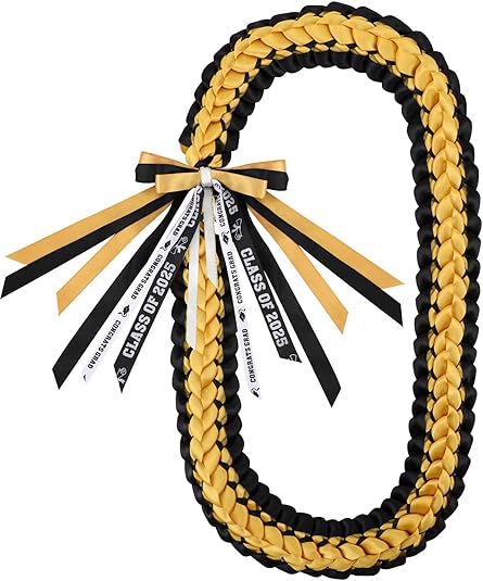Photo 1 of Graduation Ribbon and Necklace - Class of 2025 Graduation Gift - Braided Necklace for Men and Women - Party Accessories