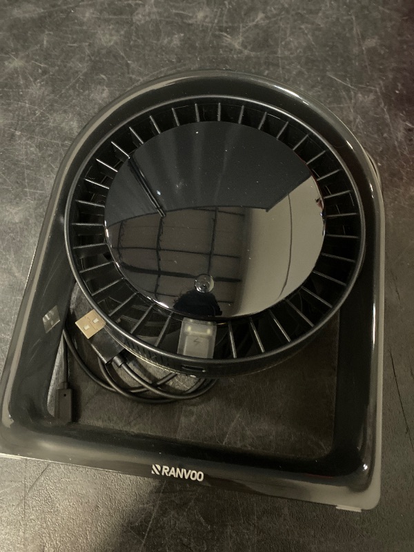 Photo 1 of New Desk Fan, Quiet Air Circulator Mini Fan for Bedroom, Portable Smart Display USB Fan, 4 Speeds Strong Airflow, 120°Tilt, Small Desktop Table Fans For Office Bedside Room, Translucent Black