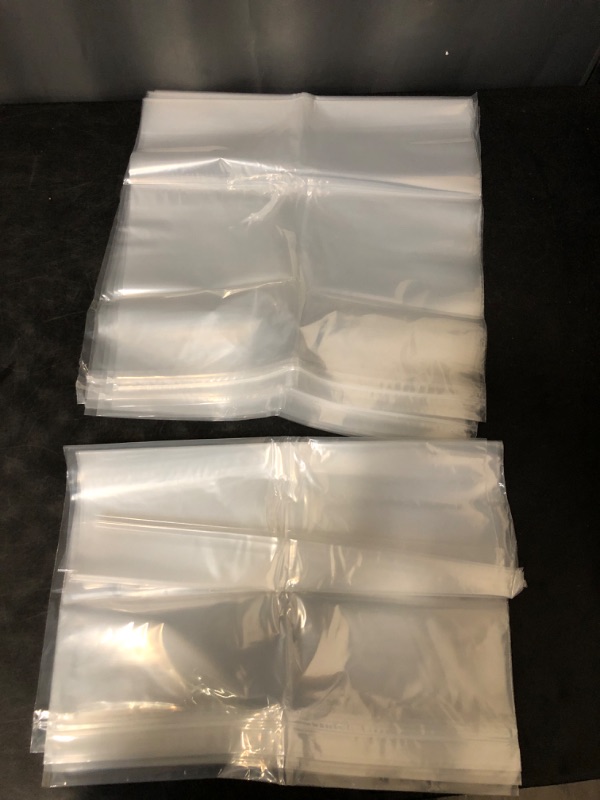 Photo 1 of Large 3 Gallon Zippered Plastic Bags for Storage- 16'' x 18'', Ideal for Clothes Clothing, Travel, Moving, 2-mil Thick Clear Plastic, 15 pack