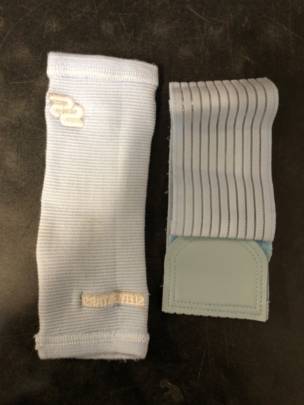 Photo 1 of Sleeve Stars Ankle Brace for Women & Men, Ankle Wrap for Sprain, Compression Sleeve for Plantar Fasciitis Relief, Easy Customizable Support: w/ Removable Strap (Single/M:10"-12"/Light Blue)