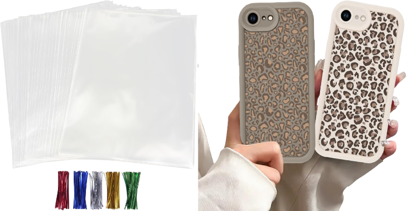 Photo 1 of 2 Pack Cheetah Phone Cases for iPhone 16E + 50Pcs Cellophane Bags