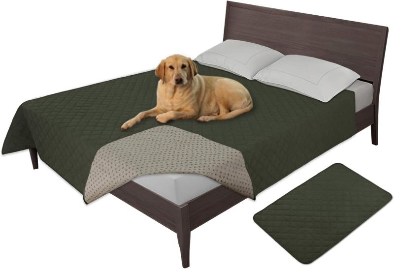 Photo 1 of Easy-Going 100% Waterproof Dog Bed Cover, Non-Slip Pet Blanket for Furniture, Washable Couch Cover, Repleasement Sofa Cover (68X82 in,Dark Green)