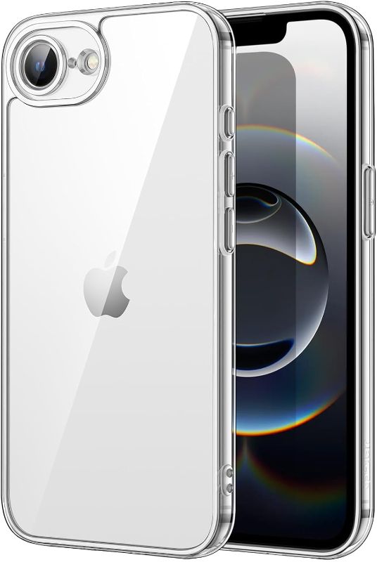 Photo 1 of JETech Case for iPhone 16e 6.1-Inch 2025, Non-Yellowing Shockproof Phone Bumper Cover, Anti-Scratch Clear Back (Clear)