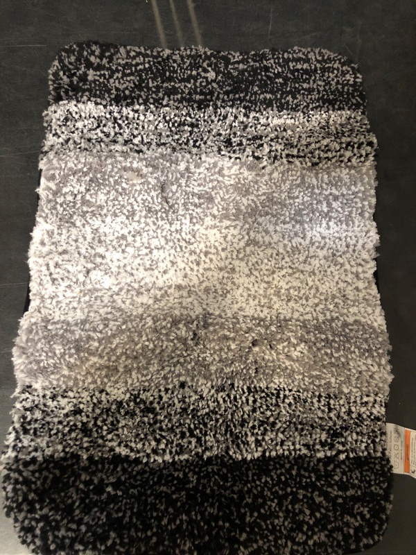Photo 1 of Arotive Microfiber Bathroom Rugs, Shaggy Soft and Absorbent Bath Rug, Non-Slip, Thick Plush Machine Washable Dry Bath Mats for Bathroom, Tub and Shower, 24x16, Black