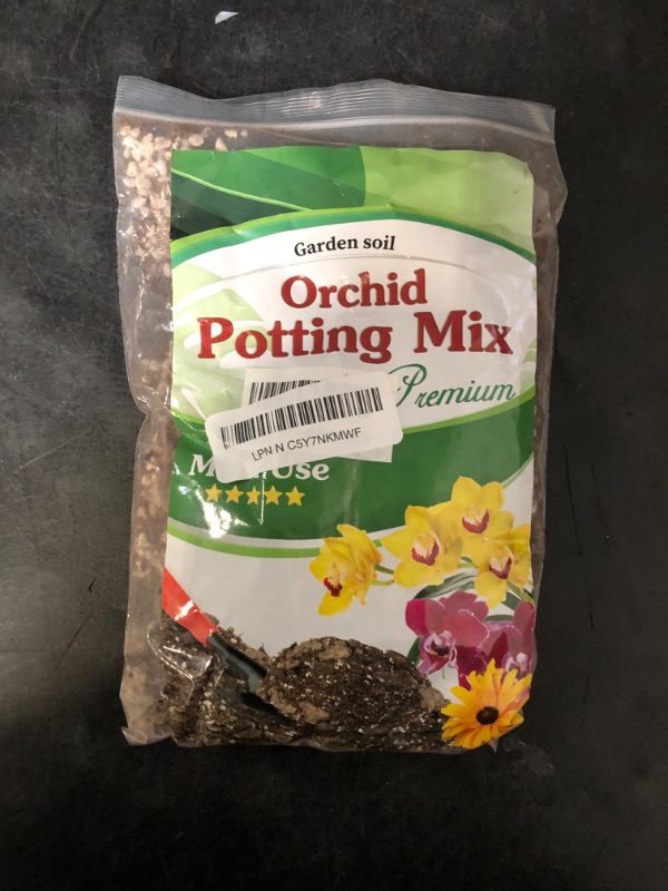 Photo 1 of Orchid Potting Mix,Premium Orchid Bark Potting Mixture of Pine Bark,Perlite & Coco Peat Enhanced Drainage and Ventilation,Ideal for Repotting and Growing Indoor Plants Dendrobiums,Phalaenopsis,1QT