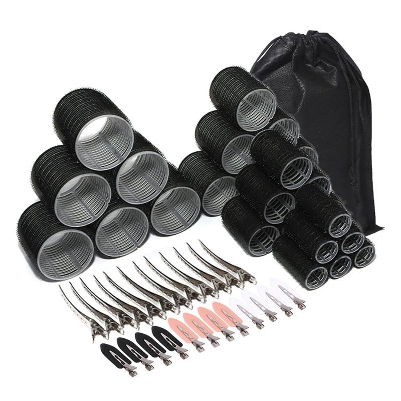 Photo 1 of Curler Kits,6Pcs Hair Curlers Set with Metal Hair Clip For Long to Short Hair Styling Salon and Formal Event Quick Hairstyle Tool
