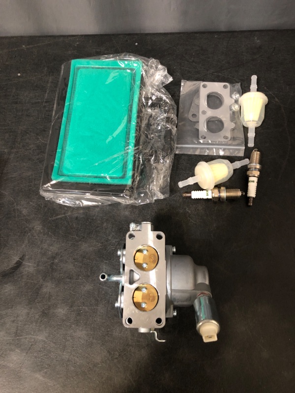 Photo 1 of 791230 Carburetor, Compatible with 407777 20-25 HP V-Twin Engine, 699709 499804 Carburetor Kit for John Deere MIA10632 LA150 LA145 LA130 L120 with Lawn Mower Air Filter