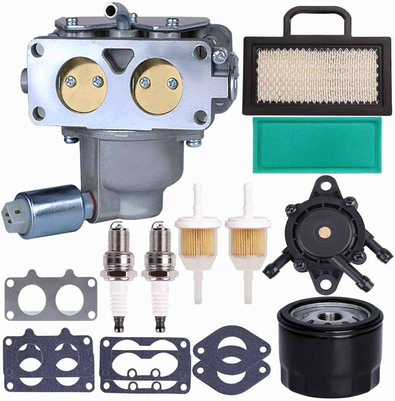 Photo 1 of 791230 Carburetor, Compatible with 407777 20-25 HP V-Twin Engine, 699709 499804 Carburetor Kit for John Deere MIA10632 LA150 LA145 LA130 L120 with Lawn Mower Air Filter