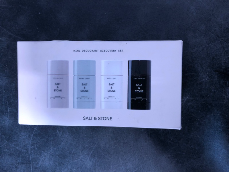 Photo 1 of SALT & STONE Aluminum Free Deodorant | Extra Strength 48 Hour Protection for Women & Men | Made with Seaweed Extracts, Shea Butter & Prebiotics (Mini Deodorant Discovery Set)