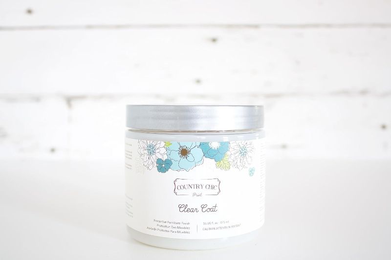 Photo 1 of Clear Coat Pint (16oz) - Eco-Friendly Clear Satin Sheen Top Coat for Chalk Style Wood Furniture Paint, Non-Yellowing Waterproof Finish, Easy Application