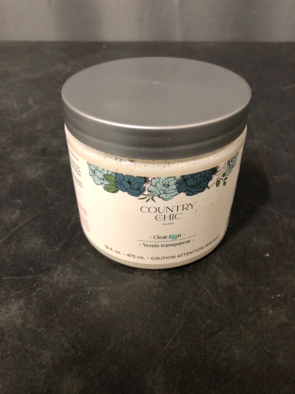 Photo 1 of Clear Coat Pint (16oz) - Eco-Friendly Clear Satin Sheen Top Coat for Chalk Style Wood Furniture Paint, Non-Yellowing Waterproof Finish, Easy Application