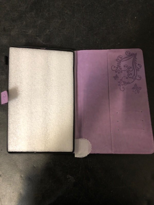 Photo 1 of for iPad 9th/8th/7th Generation Case 10.2" 2021/2020/2019,iPad Air 3rd Gen 10.5" 2019 & Pro 10.5 Case with Stand/Pencil Holder [Auto Wake/Sleep] Embossed PU Leather Cover, Purple Butterfly