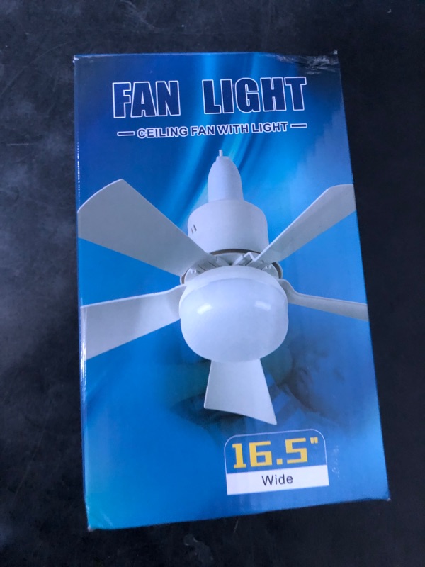 Photo 1 of Dimmable Ceiling Fan Light, Remote Control with 3 Colors and 3 Fan Speeds, Wireless E27 Bulb Socket Ceiling Fan with LED Bulb, 50,000 Hours Lifespan, For Bedroom, Kitchen (White)