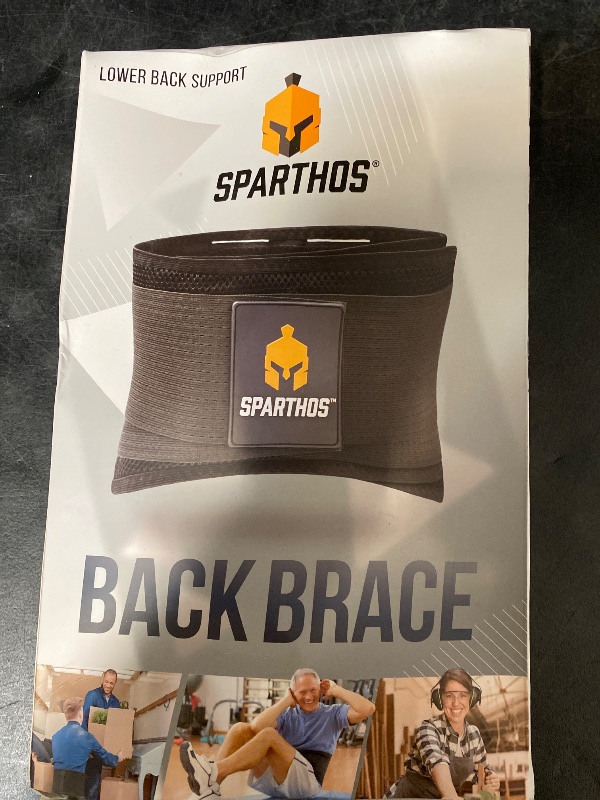 Photo 1 of Sparthos Back Brace for Lower Back Pain - Immediate Relief from Sciatica, Herniated Disc, Scoliosis - Breathable + Lumbar Support Pad - For Men & Women - Fits 44–52 Waist (Large, Check Size Chart)