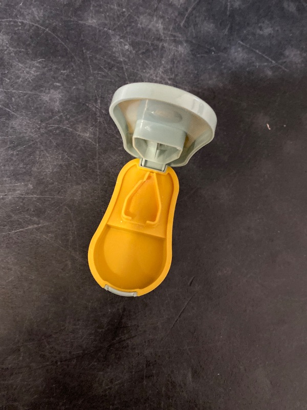 Photo 1 of Pill Cutter Splitter for Small and Tiny Pills - Pill Cutter 1/4 - Accurately Cuts Multiple Pills - Easy Open Snap Button. Detachable Nonslip V-Shaped Pad. Wrap-Around Blade Guard. Back Storage (Cyan)