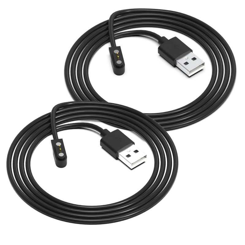 Photo 1 of 2 Pin Chargers for FitCloudPro Smart Watch Cord, 2-Pack [Model A & Model B, Only One Fit] 2.8MM Magnetic USB Charging Cable for Smart Watches with FitCloudPro APP