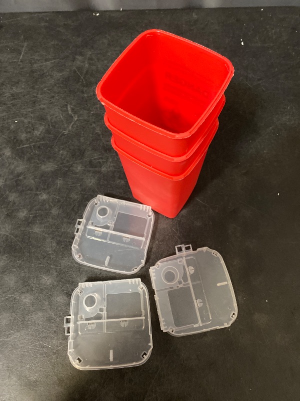 Photo 1 of 3Quart (3 Pack) Sharps Container for Home Use, Needle Disposal Containers, Biohazard Containers, Syringe Disposal, Small Portable Container for Travel, Professional Sharp Waste Disposal