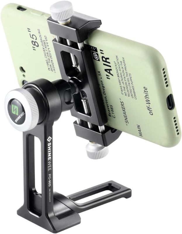 Photo 1 of Metal Phone Tripod Mount Adapter, Arca Dovetail and 1/4" Screw Mount,Adjustable Vertical and Horizontal Dock for Samsung Galaxy, iPhone, and Other Smartphones Holder