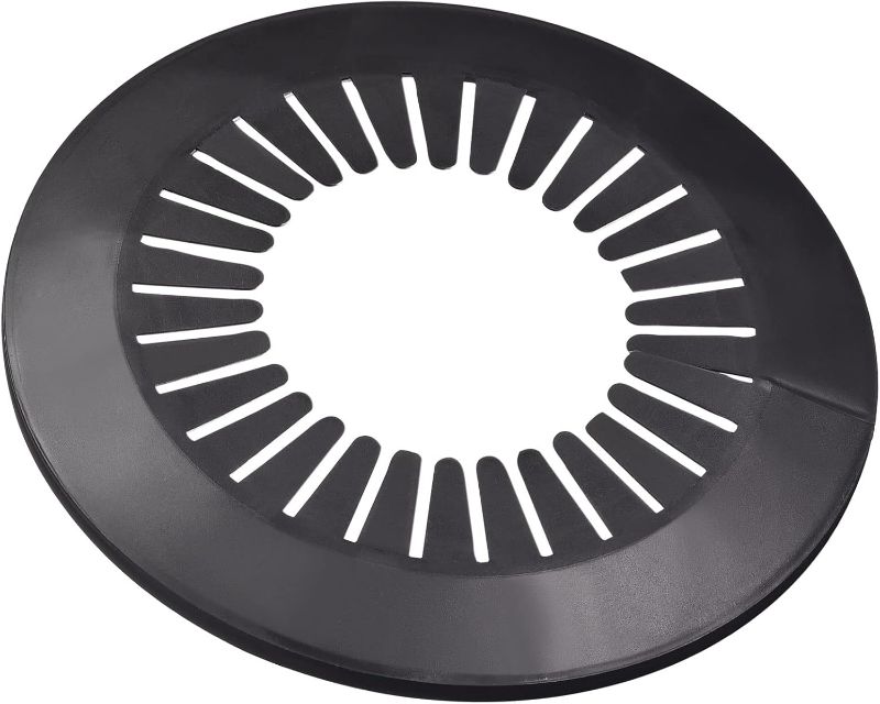 Photo 1 of Cover Decoration, 90mm-110mm PP Plastic Escutcheon Water Pipe Drain Line Cover Black 2pcs