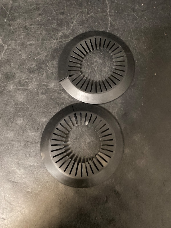 Photo 1 of Cover Decoration, 90mm-110mm PP Plastic Escutcheon Water Pipe Drain Line Cover Black 2pcs