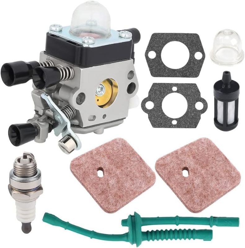 Photo 1 of FS55R FS45 FS38 Carburetor for Stihl HS45 FS 38 FS55 FS 45 FS46 FS55RC FS55RC HL45 FS46C KM55 FS45C FS55C Weed Eater Trimmer Replace C1Q-S97 C1Q-S186