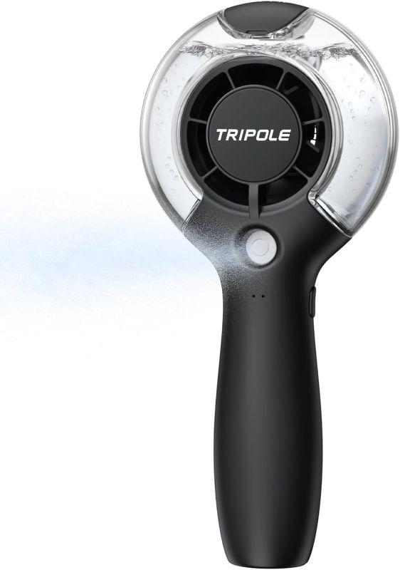 Photo 1 of TriPole Misting Fan Portable Handheld Fan with Mist, 4000mAh Rechargeable Personal Mister Fans with 40ml Water Tank, High-Speed Airflow Mini Water Spray Fans for Outdoor Trip Travel Park Beach Camping