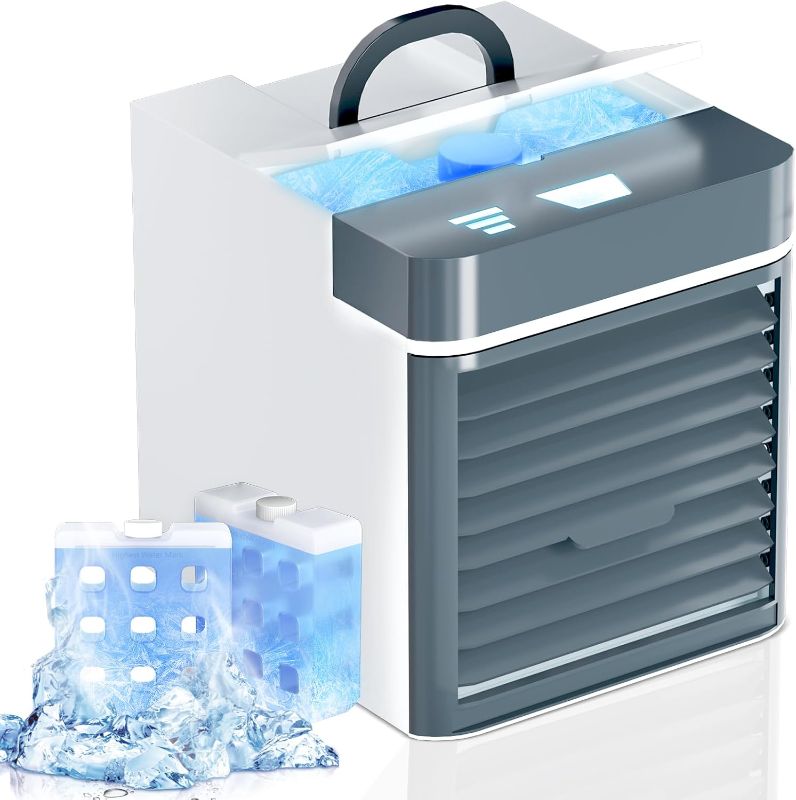 Photo 1 of Portable Air Conditioners, Anti-leakage Water Mini Air Cooler with 3 Speeds, Personal Air Conditioner for Room Desk Office Home Tent