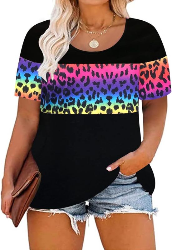 Photo 1 of XL Colorful Leopard RITERA Colorblock Shirts Henley Shirts 