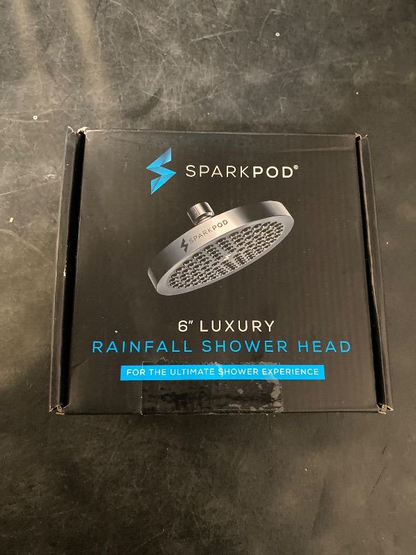 Photo 1 of SparkPod Shower Head - High Pressure Rain - Premium Quality Luxury Design - 1-Min Install - Easy Clean Adjustable Replacement for Your Bathroom Shower Heads (Luxury Polished Chrome, 6 Inch Round)