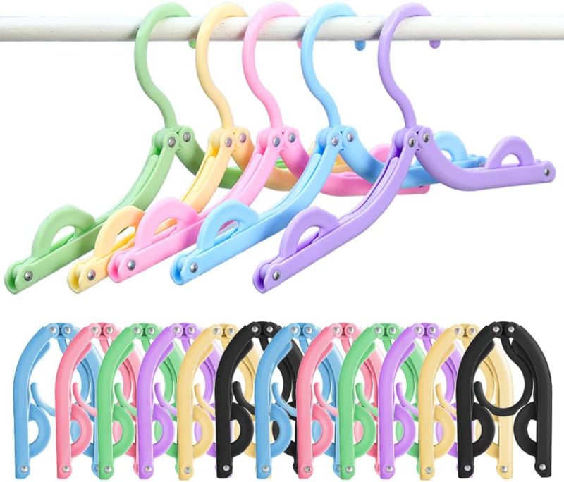 Photo 1 of 12pcs Travel Folding Hanger Household Multifunctional Portable Hanger