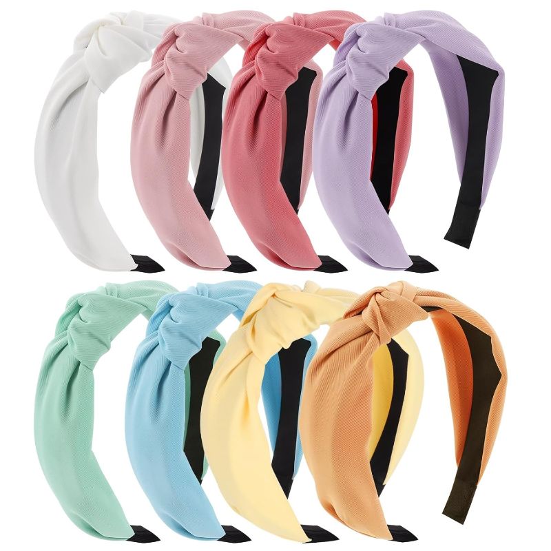 Photo 1 of 8Pcs Headbands for Women, Knotted Headbands Solid Color Hair Accessories Stocking Stuffers for Girls Women