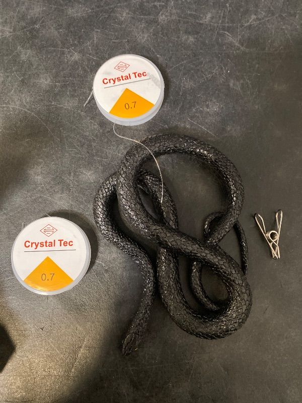 Photo 1 of 2 Set Snake Prank with String Clip Lifelike Adult Clip On Toy for Teasing Friends Prop Gift