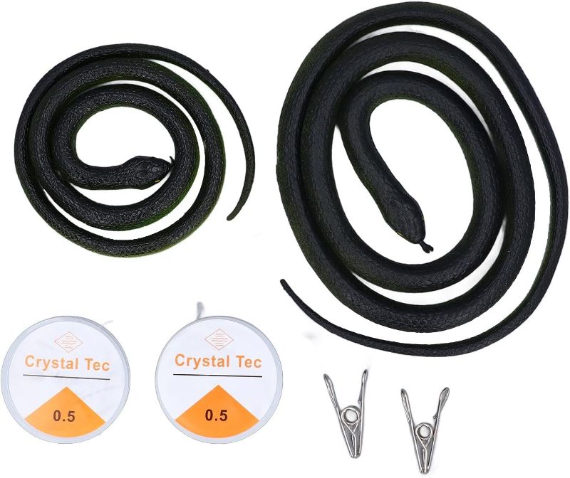Photo 1 of 2 Set Snake Prank with String Clip Lifelike Adult Clip On Toy for Teasing Friends Prop Gift