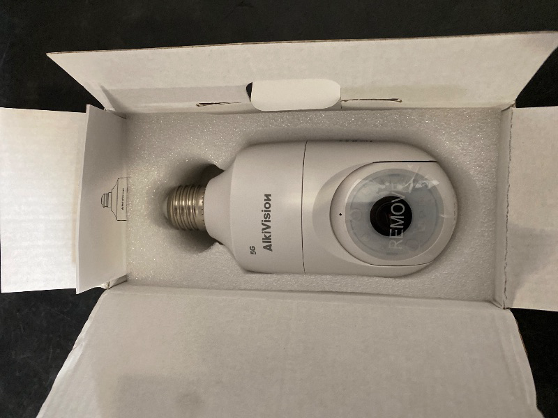 Photo 1 of 2K Light Bulb Security Camera - 5G&2.4GHz Dual Bands 360° Motion Detection Cameras for Home Security, Full-Color Night Vision, Auto Tracking, Siren Alarm, 24/7 Recording