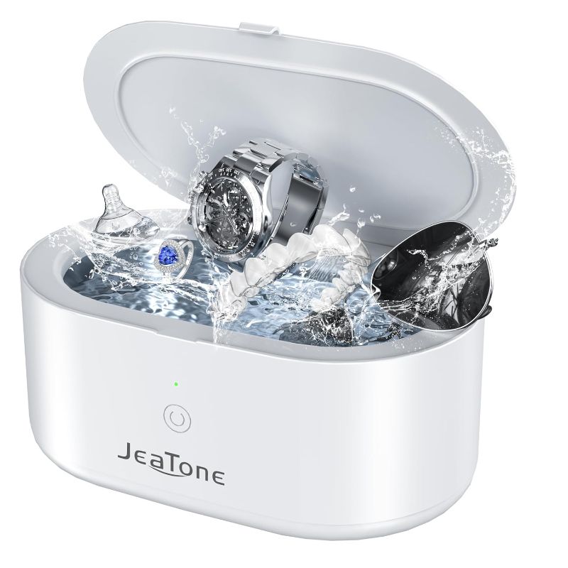 Photo 1 of Ultrasonic Jewelry Cleaner, JeaTone 20oz Ring Cleaner, 46KHz Professional Jewelry Cleaner Ultrasonic Machine, Jewelry Cleaner for All Jewelry, Rings, Diamonds, Gold, Glasses, Dentures, White