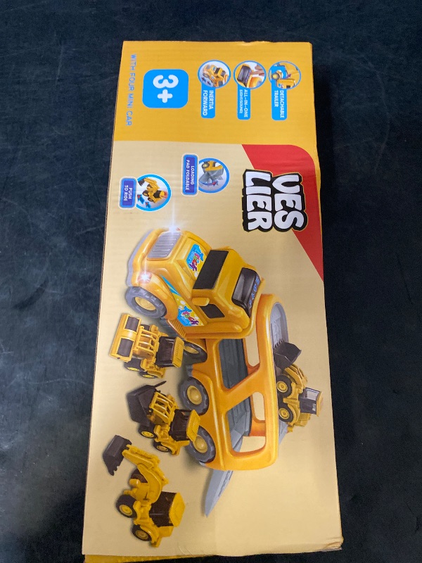 Photo 1 of Veslier Construction Truck Toys for Boys Girls Age 1 2 3 4 5 6 Years Old?Carrier Transport Trucks for Kids 1-3 3-5 Year Old?Christmas Birthday Gift Toddler Toys