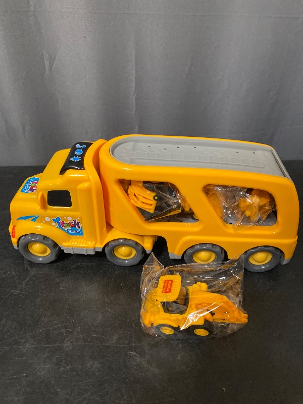 Photo 1 of Veslier Construction Truck Toys for Boys Girls Age 1 2 3 4 5 6 Years Old?Carrier Transport Trucks for Kids 1-3 3-5 Year Old?Christmas Birthday Gift Toddler Toys