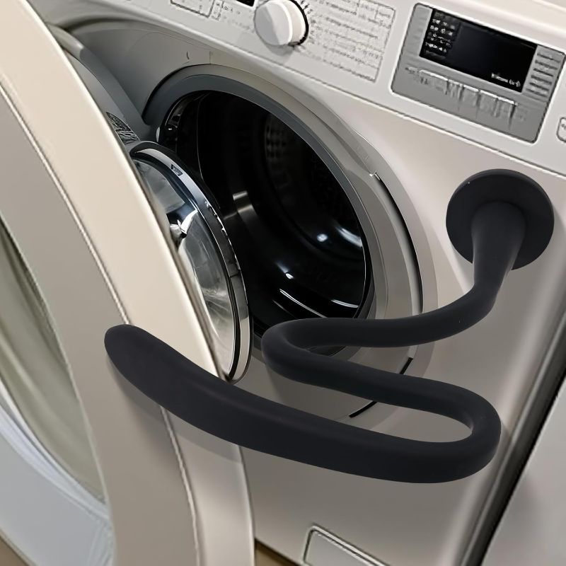 Photo 1 of PinkCross Universal Front Load Washer Door Prop Magnetic – Dryer Door Prop Open, Removable Heavy Duty Silicone Washing Machine Door Holder, Keeps Front Loader Open to Prevent Odors (Black)