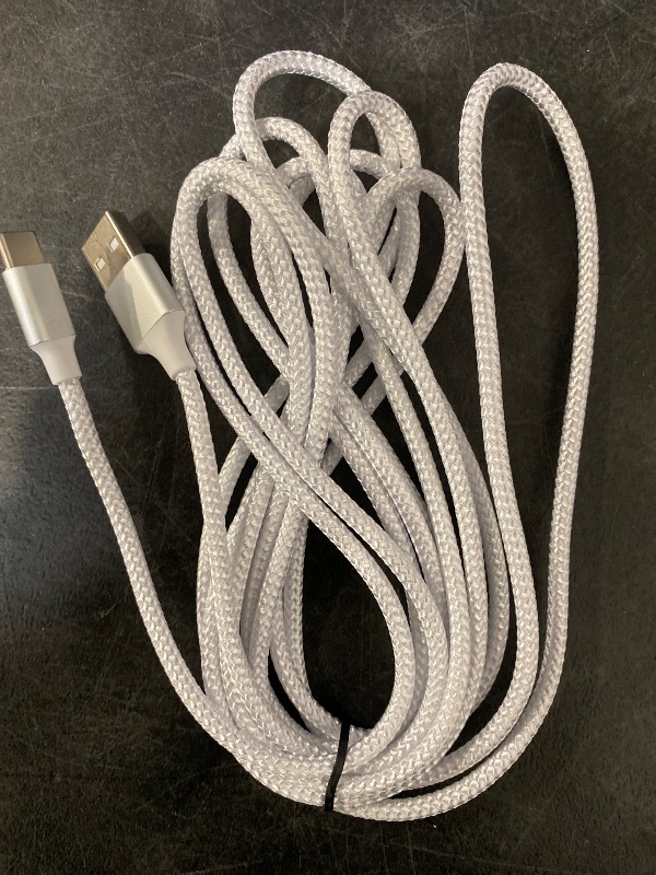 Photo 1 of White USB C Cable 10 ft, Long USB A to USB C Cable Fast Charging, USBC Charger Cord Braided Compatible with iPhone 16 15 Pro Max Plus, for Samsung Galaxy S21 Note 10, Pixel