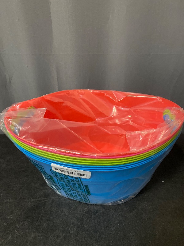 Photo 1 of 24 Pcs Oval Storage Tub with Handles 4.5L Plastic Ice Bucket, Wine, Beer, Champagne Drink Cooler for Parties, Beverage Storage Basket