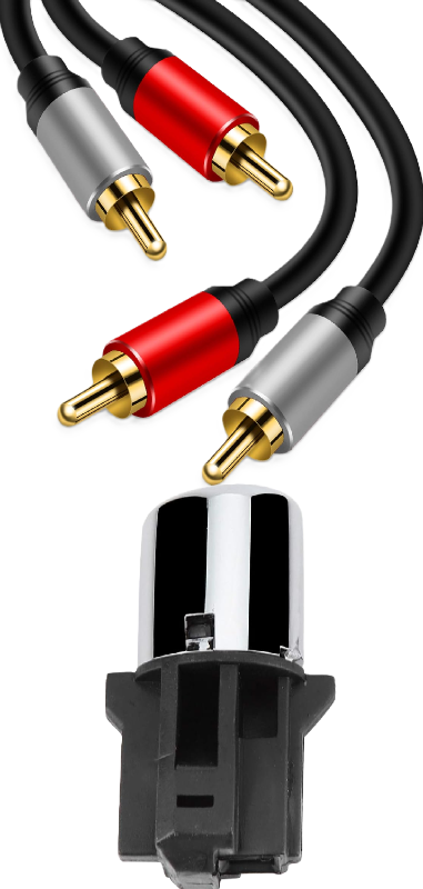 Photo 1 of 2 Item Mixed Lots Bundle | 2RCA to 2RCA Cable 3Ft, Gold-Plated 2 RCA Male to 2 RCA Male Stereo Audio Cable for Home Theater, 541 SDA Replacement Shift Button Knob Repair Kit for Accord 2003 2005 Premium ABS Plastic
