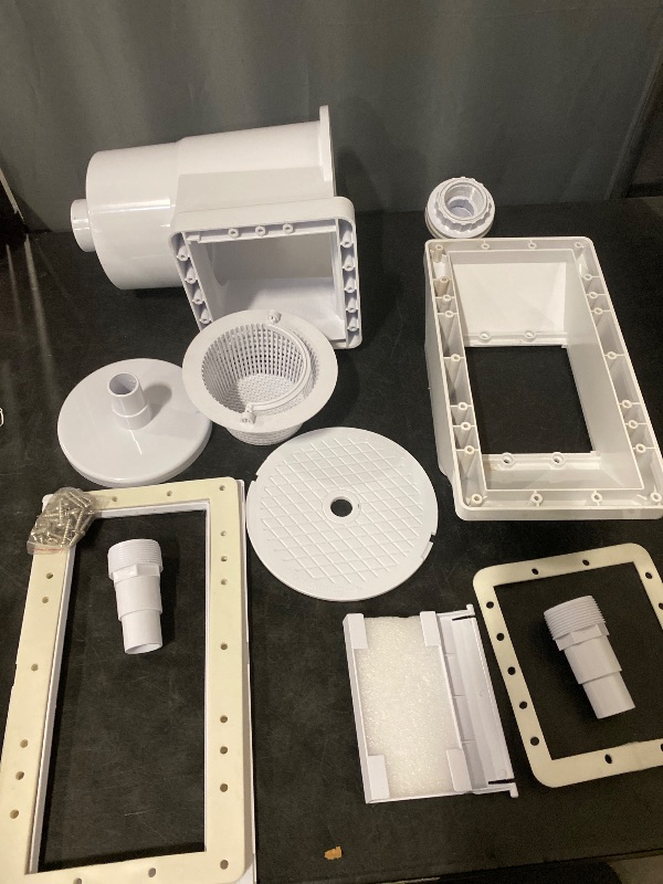 Photo 1 of SWIMLINE HYDROTOOLS Standard Wide Mouth Above Ground Pool Skimmer Kit | ABS Construction | Pool Skimmer | Wide Mouth | Snap-In & Removable Weir | Above Ground Pool Skimmer | Easy Basket Access