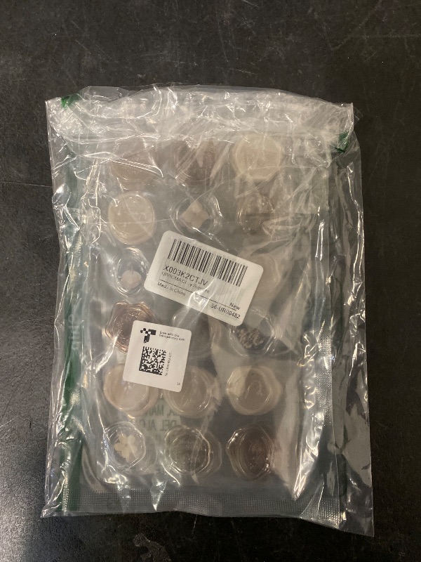Photo 1 of Clear Amber Wax Seal Stickers, 54 Pcs Floral Theme Envelope Seals Adhesive Stamp Stickers for Christmas Wedding Invitations Party Supplies