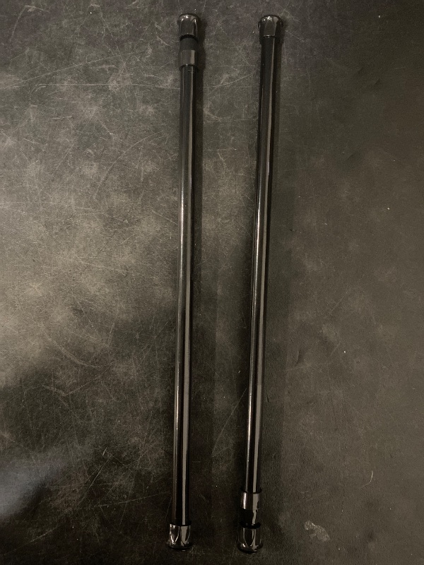 Photo 1 of AIZESI Spring Tension Curtain Rods Short Tension Rod (Black,17" to 28"-2Pcs)